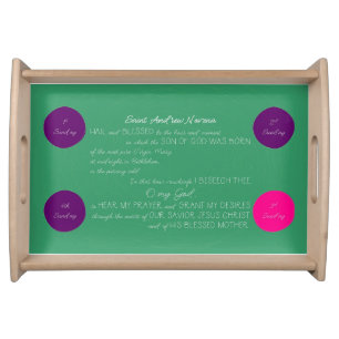 Advent Wreath Tray: Pray Saint Andrew's Novena! Serving Tray