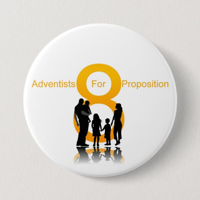 Adventists For Prop 8 Pinback Button (Front)