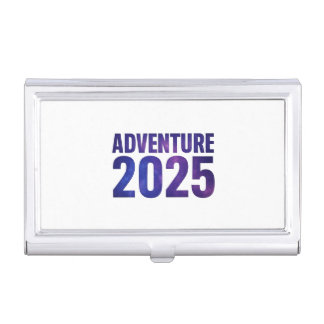 Adventure 2025 Galaxy Typography Design Business Card Case