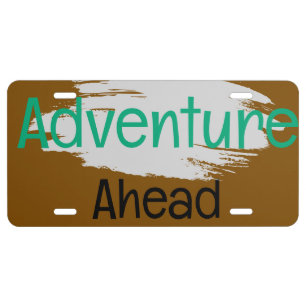 Adventure Ahead License Plate 