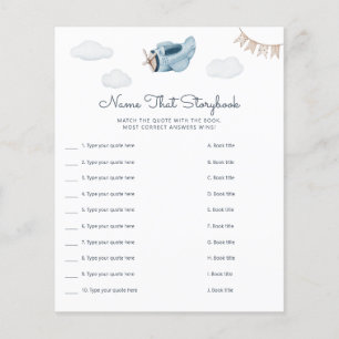 Adventure Airplane Baby Shower Name That Storybook