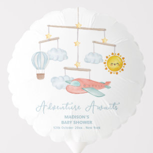 Adventure Airplane Hot Air Balloon Baby Shower