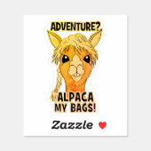 Adventure Alpaca My Bags - Rustic Contour Sticker (Sheet)