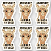 Adventure Alpaca My Bags Set Contour Cut Sticker (Front)