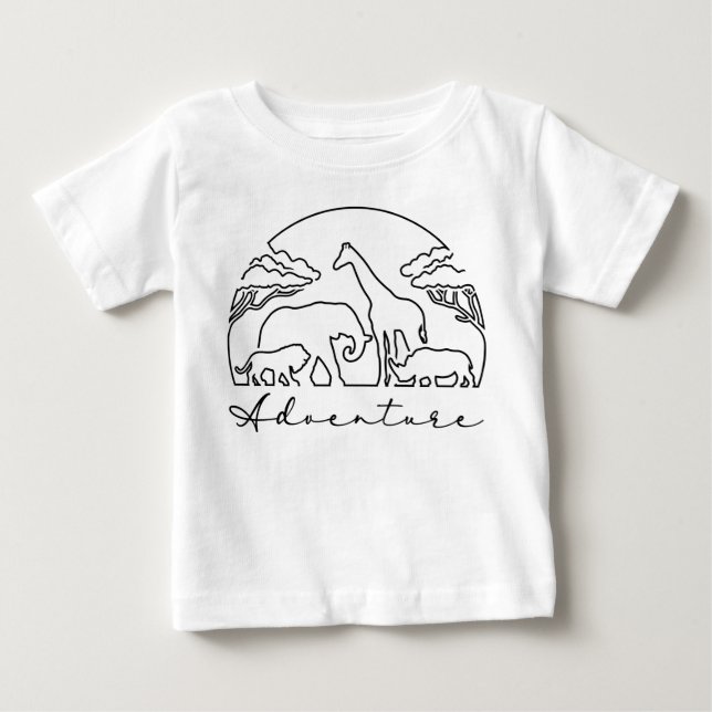 Adventure and Safari in Africa Baby T-Shirt (Front)
