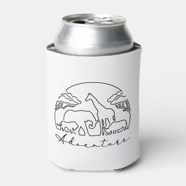 Adventure and Safari in Africa Can Cooler (Can Front)
