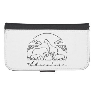 Adventure and Safari in Africa Galaxy S4 Wallet Case