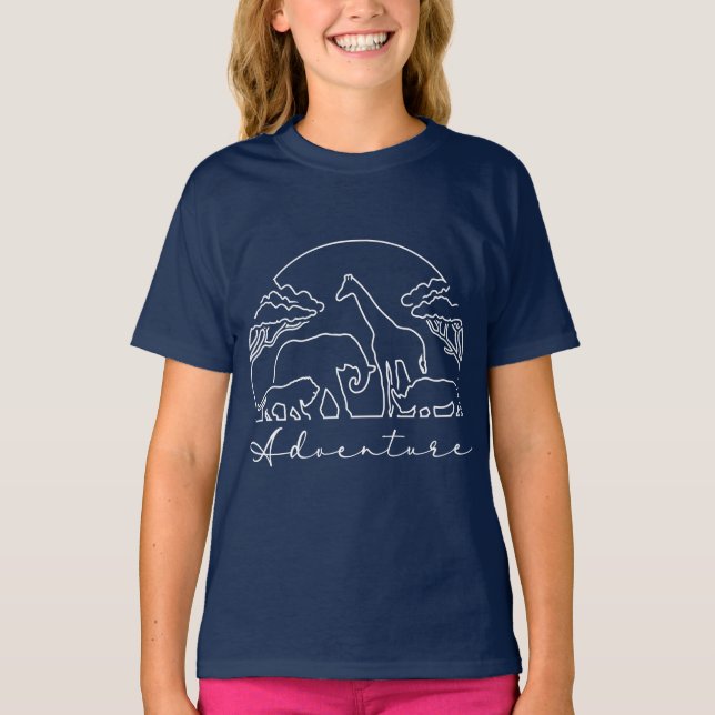Adventure and Safari in Africa T-Shirt (Front)
