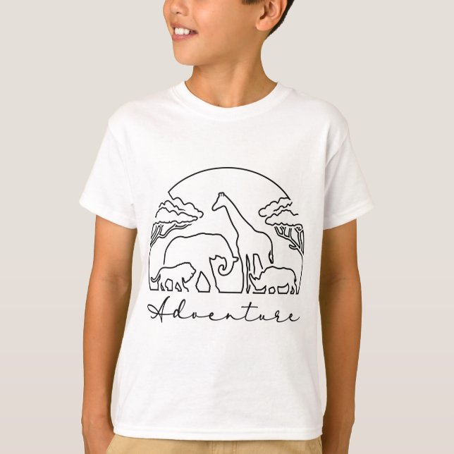 Adventure and Safari in Africa T-Shirt (Front)