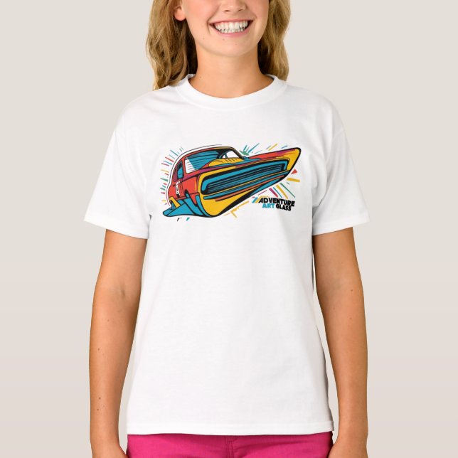 Adventure Art Glass Vibrant Adventure Car T-Shirt (Front)