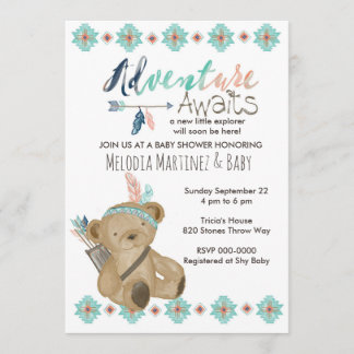 Adventure Await Baby Shower Invitation