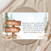 Adventure Await Woodland Baby Shower Book for Baby