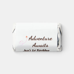 Adventure awaits 1st birthday name date planeretro hershey's miniatures