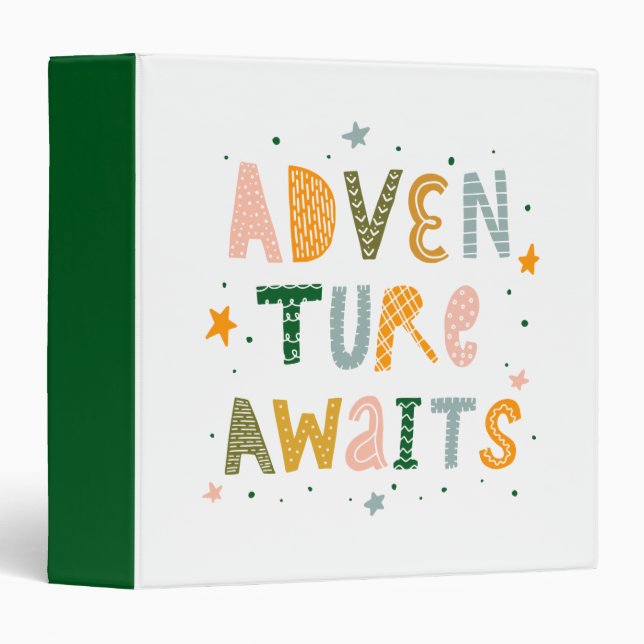 Adventure Awaits 3 Ring Binder (Front/Spine)