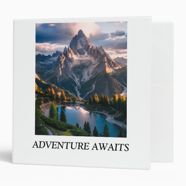 Adventure Awaits 3-Ring Binder (Front/Inside)