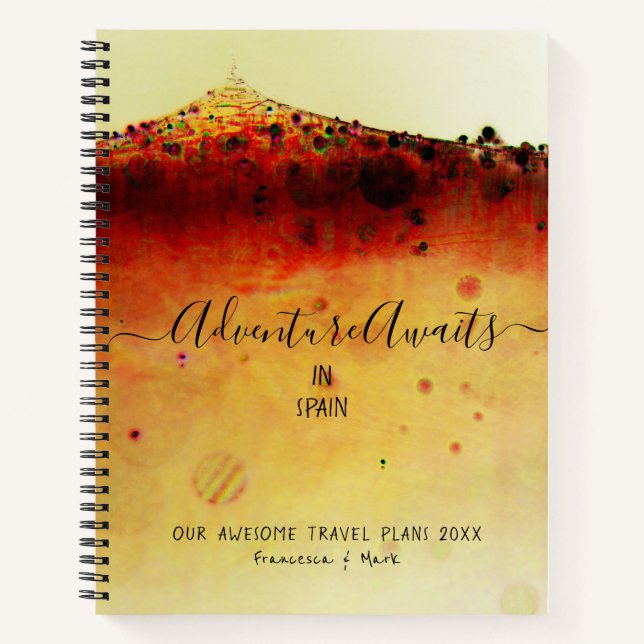 Adventure Awaits Abstract Landscape Custom Notebook (Front)