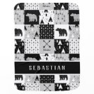 Adventure Awaits Add Your Name Grey Black White Baby Blanket Adventure Awaits Add Your Name Grey Black White Baby Blanket