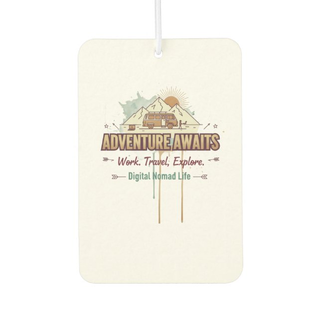 Adventure Awaits  Air Freshener (Front)