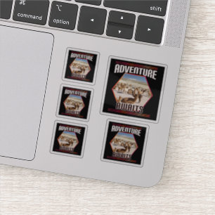 Adventure Awaits - Alpaca Llama Travel Sticker