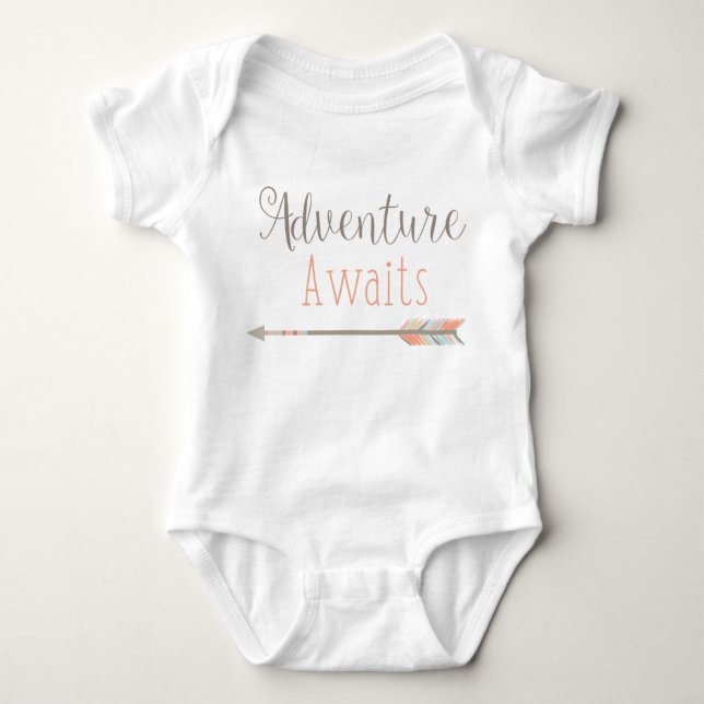 Adventure Awaits Baby Outfit Bodysuit (Front)