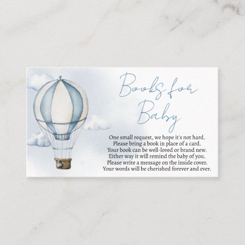 Adventure Awaits Baby Shower Books for Baby Business Card