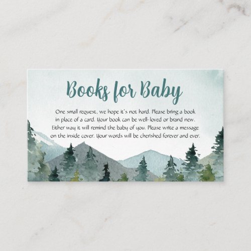 Adventure Awaits Baby Shower Books for Baby Business Card