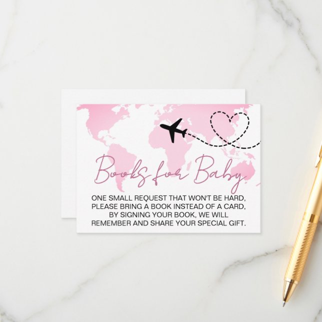 Adventure Awaits Baby Shower Books for Baby Enclosure Card (Front/Back In Situ)