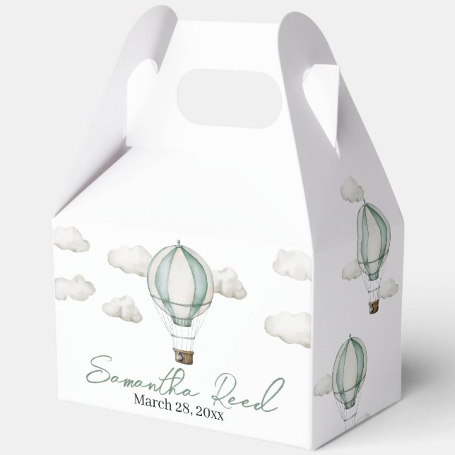 Adventure Awaits Baby Shower Favor Box (Front)