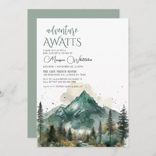 Adventure Awaits Baby Shower Invitation