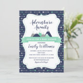 Adventure awaits baby shower invitation (Standing Front)