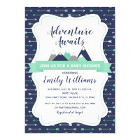 Adventure awaits baby shower invitation