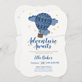 Adventure Awaits Baby Shower Invitation