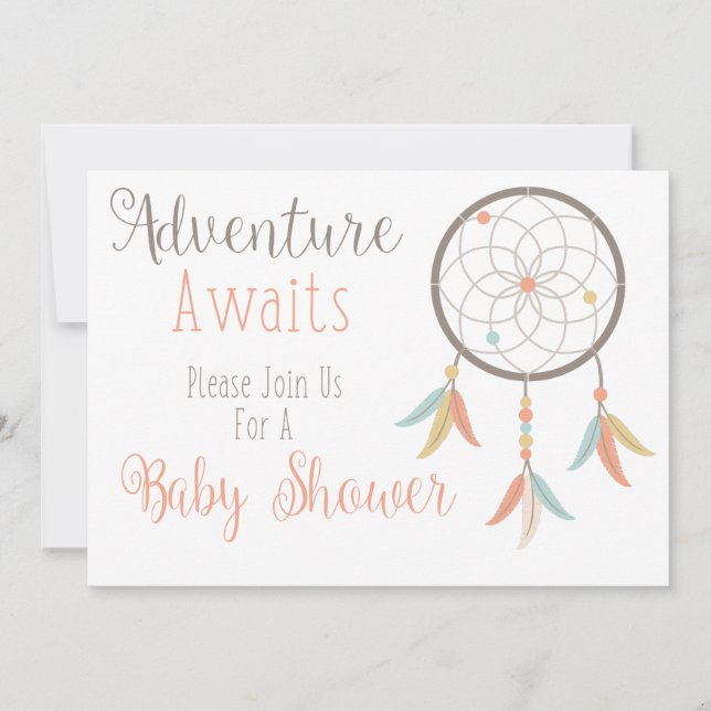 Adventure Awaits Baby Shower Invitation (Front)