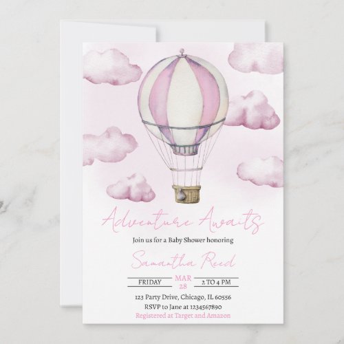 Adventure Awaits Baby Shower Invitation