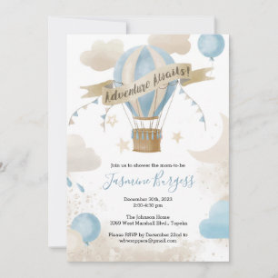 Adventure Awaits Baby Shower Invitation for BOY
