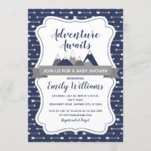 Adventure awaits baby shower invitation for boys