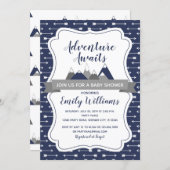 Adventure awaits baby shower invitation for boys (Front/Back)