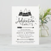 Adventure Awaits Baby Shower Invitations (Standing Front)