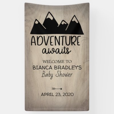 Let The Adventure Begin Baby Shower Banner Zazzle Com