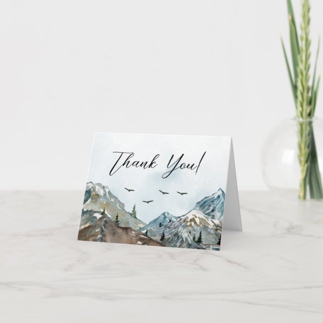 Adventure Awaits Baby Shower Thank You Card (Front)