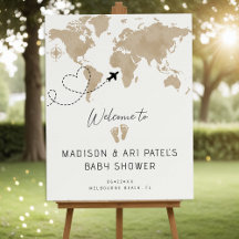 Adventure Awaits Baby Shower Welcome Sign