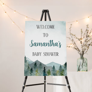 Adventure Awaits Baby Shower Welcome Sign