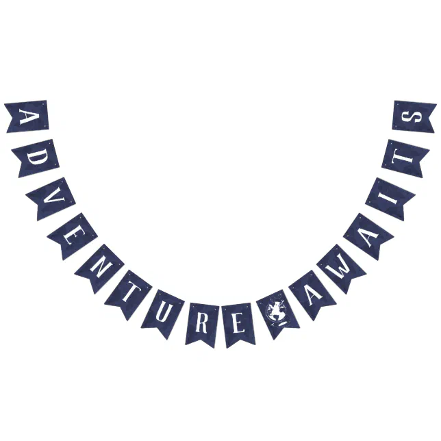 Adventure Awaits Banner, Airplanes Bunting Flags | Zazzle
