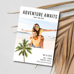 Adventure Awaits Beach Destination Photo Wedding Save The Date