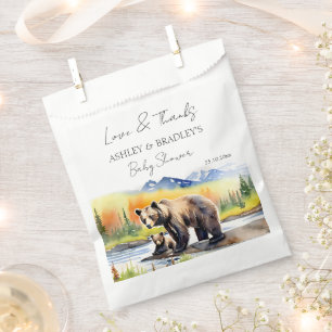 Adventure awaits bear baby shower thank you favors favor bag
