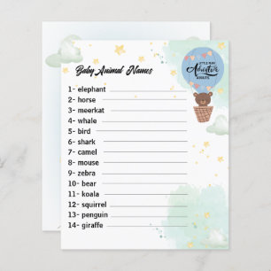 adventure awaits Bear fun shower baby animal game