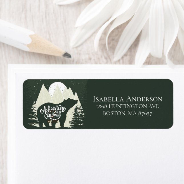 Adventure awaits Bear It's A Boy Label (Insitu)