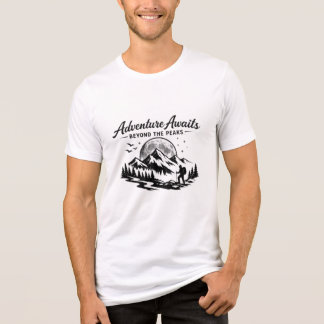 Adventure Awaits Beyond the Peaks Hiking T-Shirt Tri-Blend Shirt