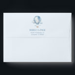 Adventure Awaits! Blue Hot Air Balloon Baby Shower Envelope<br><div class="desc">These are Adventure Awaits! Blue Hot Air Balloon Baby Shower Envelopes!</div>