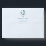 Adventure Awaits! Blue Hot Air Balloon Baby Shower Envelope<br><div class="desc">These are Adventure Awaits! Blue Hot Air Balloon Baby Shower Envelopes!</div>